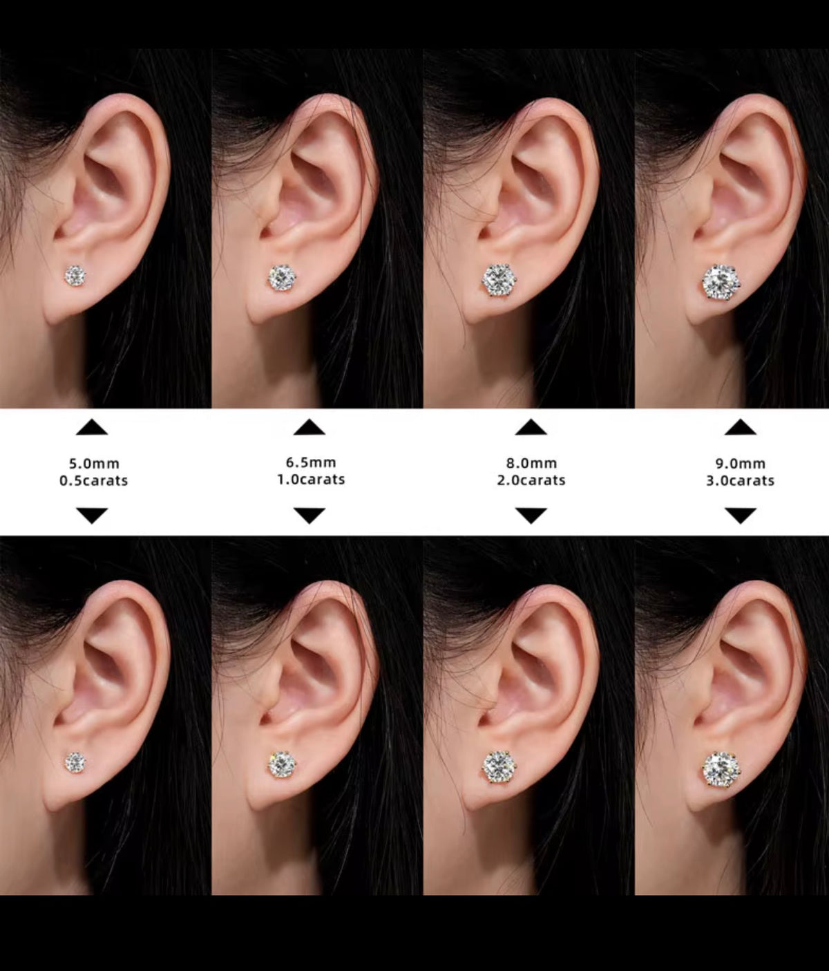 Moissanite Earring Studs
