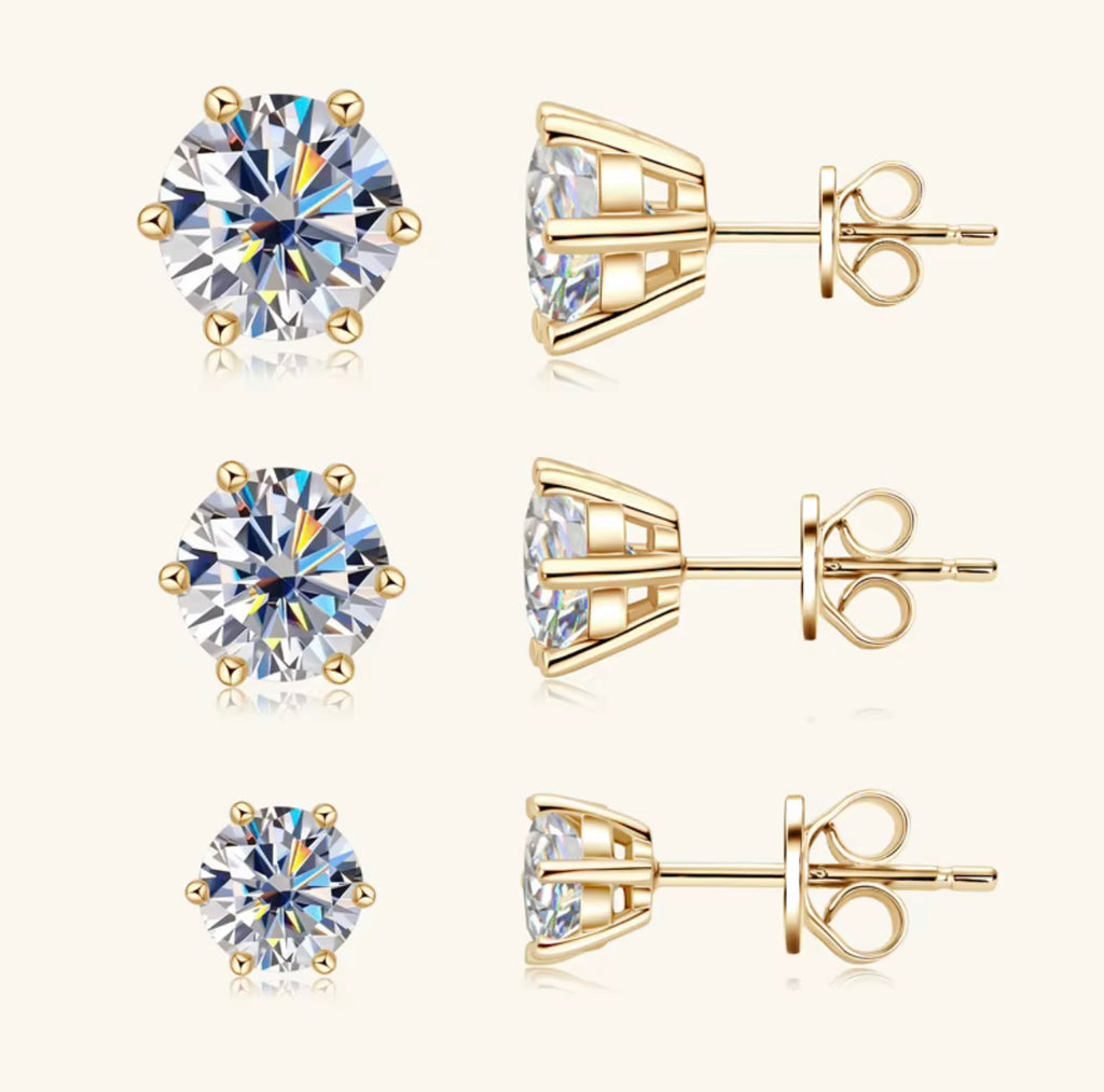 Moissanite Earring Studs