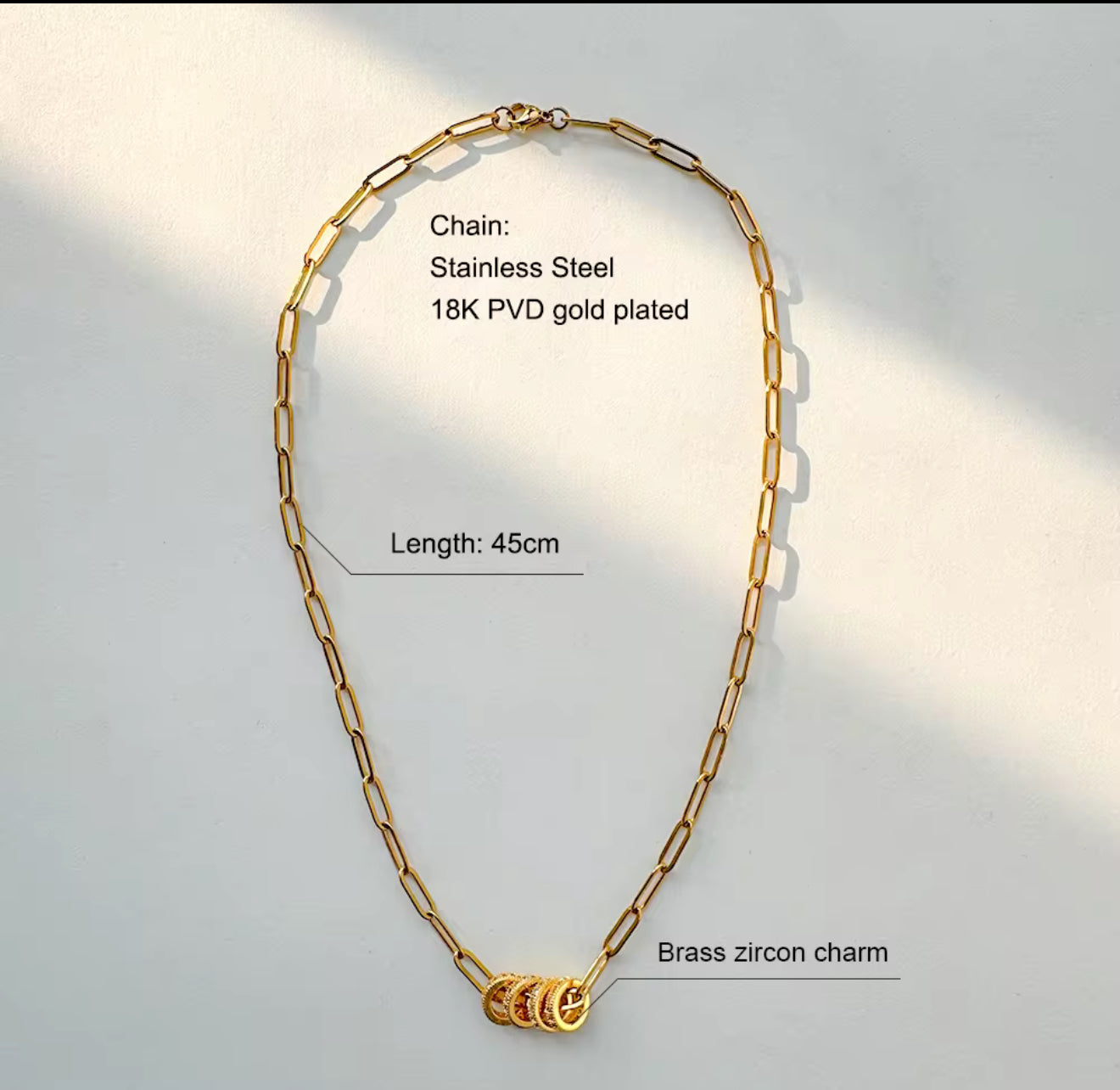 GOLD CIRCLES NECKLACE