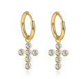SPARKLING CROSS EARRINGS