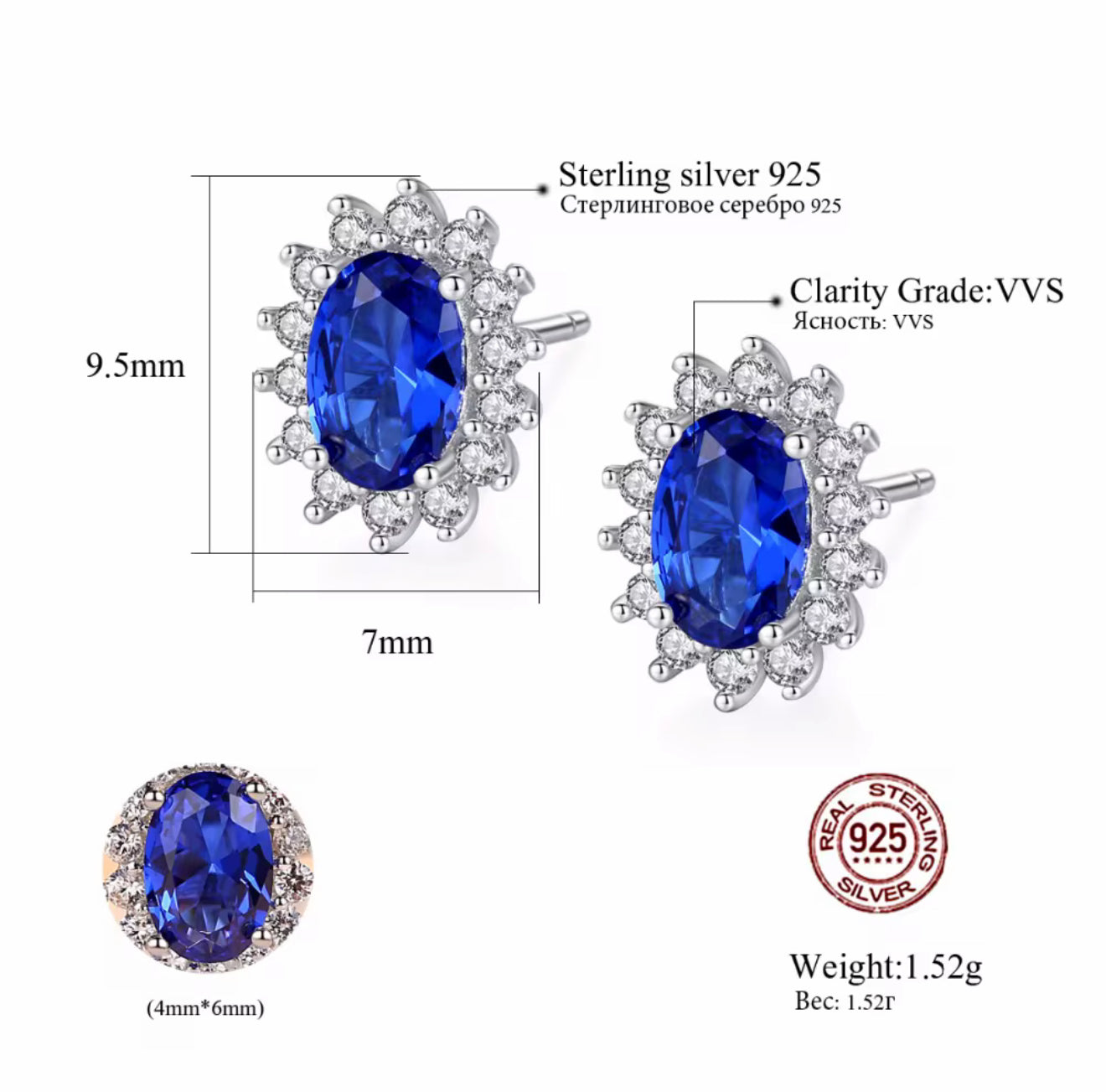 COBALT EARRINS