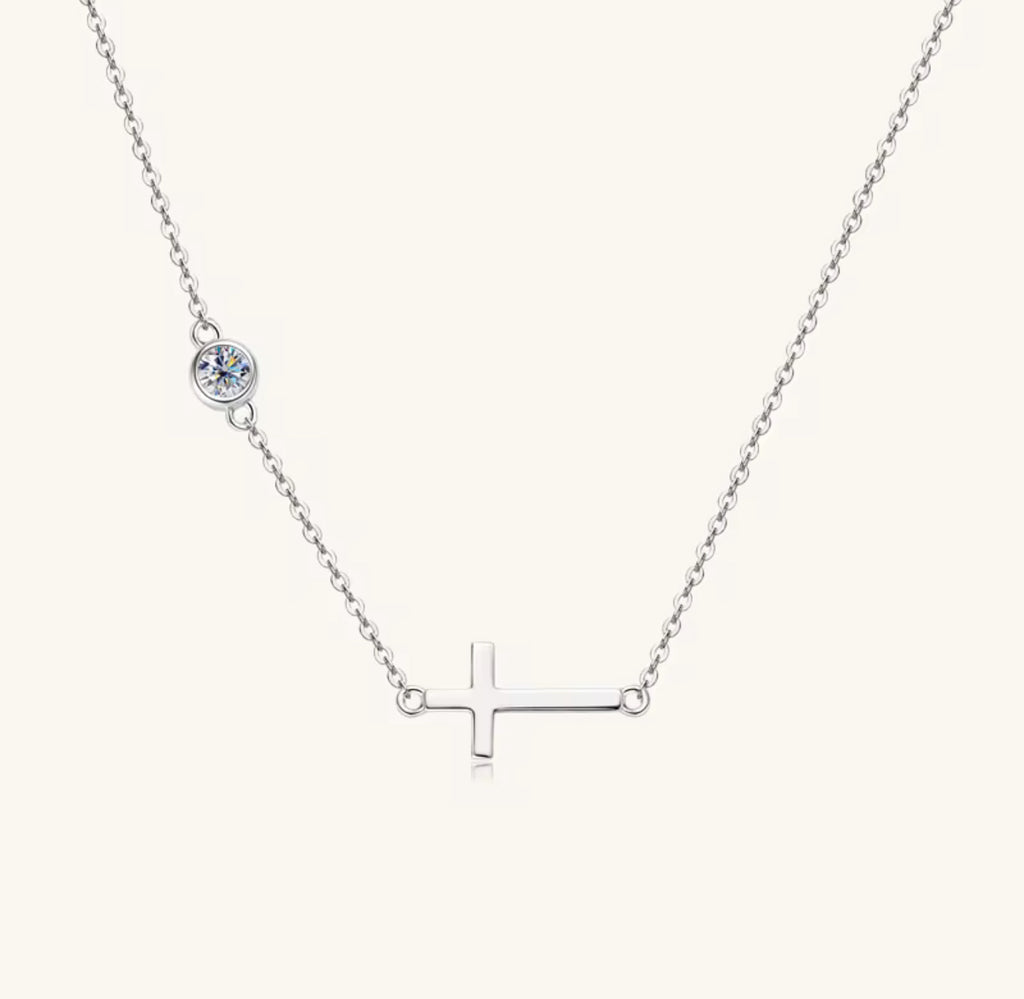 Horizontal  Cross Necklace