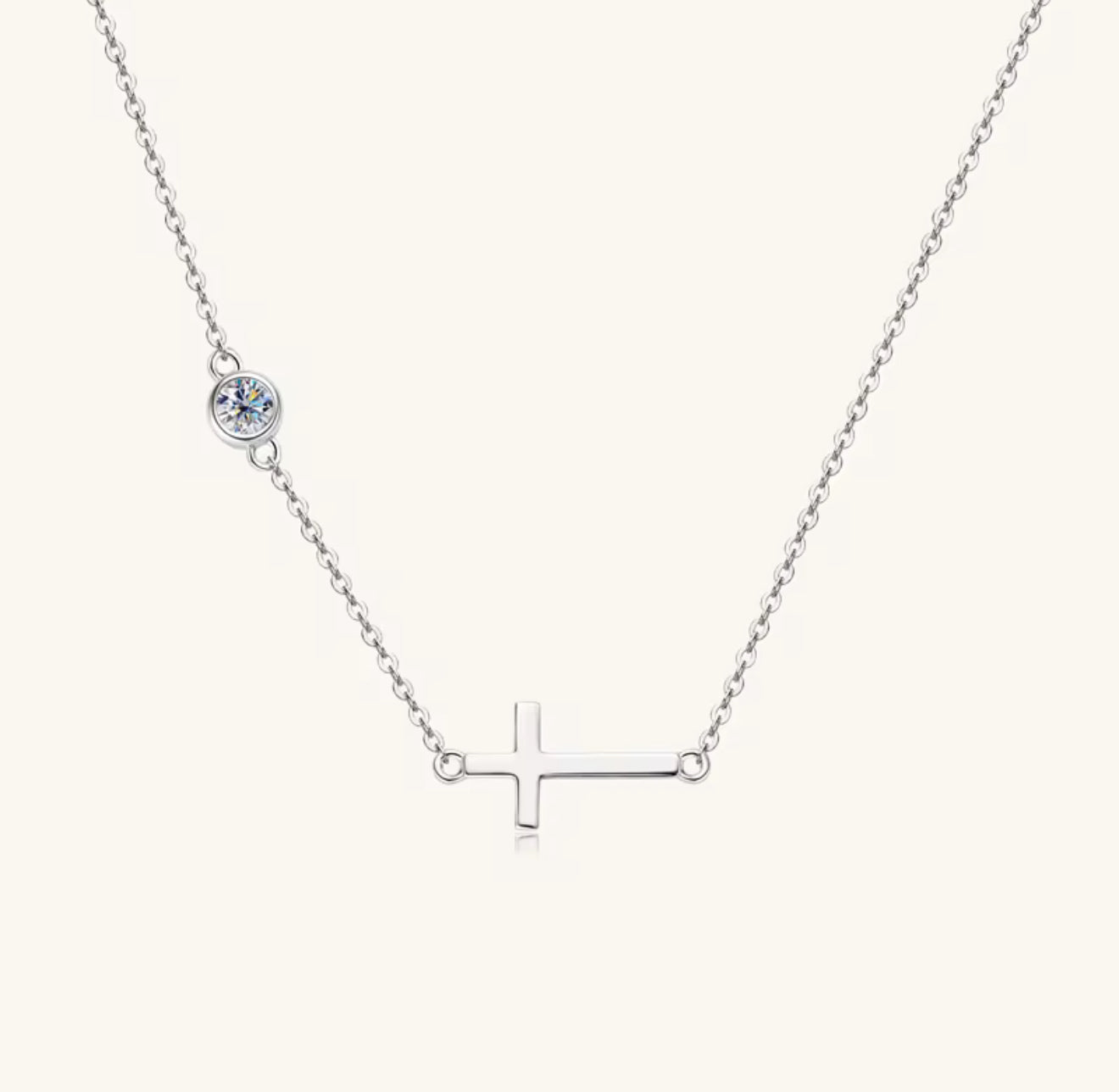 Horizontal  Cross Necklace