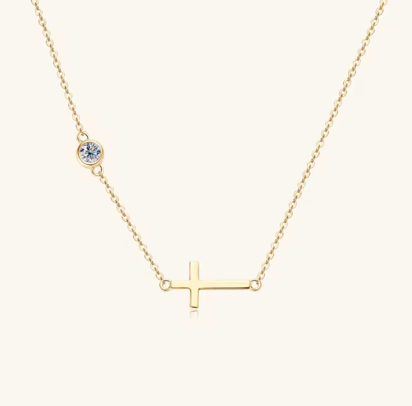 Horizontal  Cross Necklace